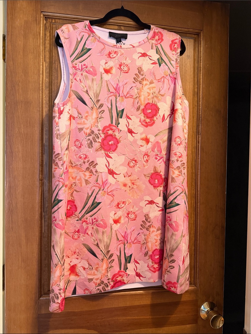 Zara Pink Floral Sleeveless Shift Dress